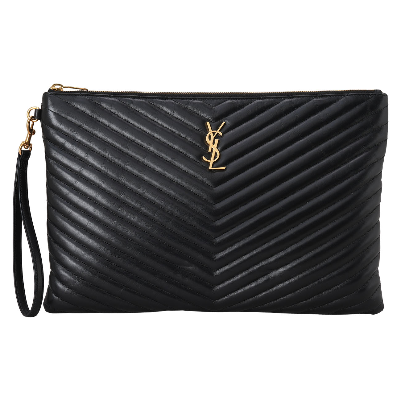 YVES SAINT LAURENT(USED)생로랑 440222 모노그램 쉐브론 클러치